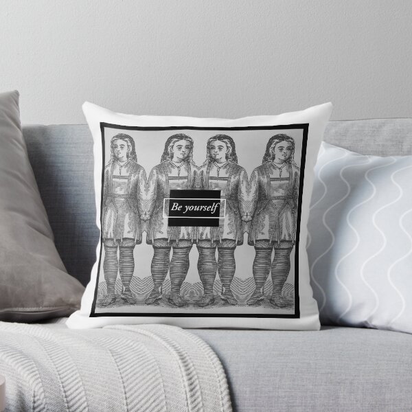 Girls Empowerment Girl Power Be Yourself Positive Mental Health Throw Pillow