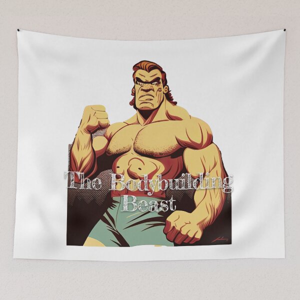 Item preview, The Bodybuilding BeastDesignBodybuilding Fitness Gym Workout Exercise Merch Print Design designed and sold by tengamerx.