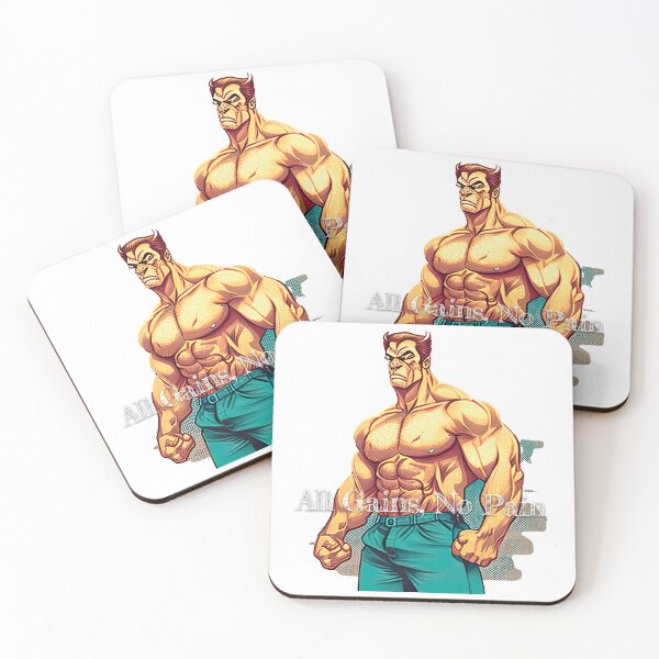 Artikelvorschau, All Gains, No PainDesignBodybuilding Fitness Gym Workout Exercise Merch Print Design entworfen und verkauft von tengamerx.