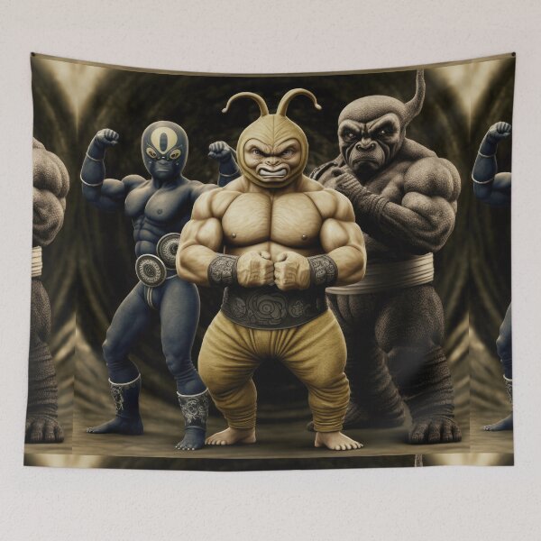 Item preview, Powerful 'Team Tubby' Muscle Bound Alien Race of Wrestling Warriors (Teletubby inspired) designed and sold by ArtificialEye.