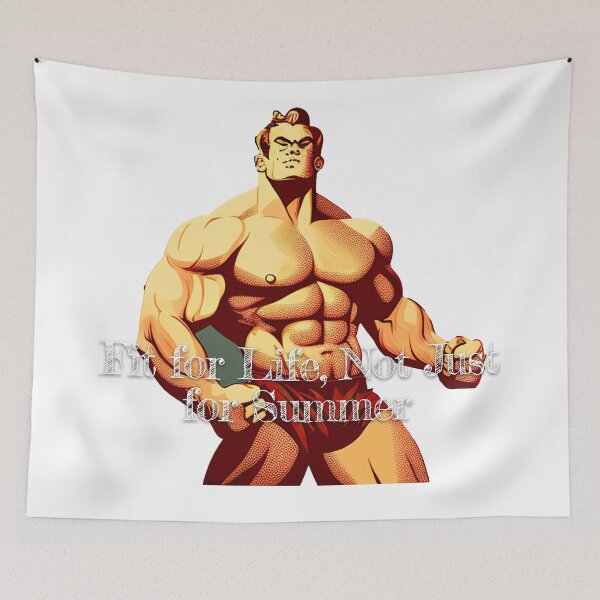 Item preview, Fit for Life, Not Just for SummerDesignBodybuilding Fitness Gym Workout Exercise Merch Print Design designed and sold by tengamerx.