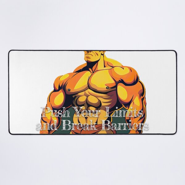 Item preview, Push Your Limits and Break BarriersDesignBodybuilding Fitness Gym Workout Exercise Merch Print Design designed and sold by tengamerx.