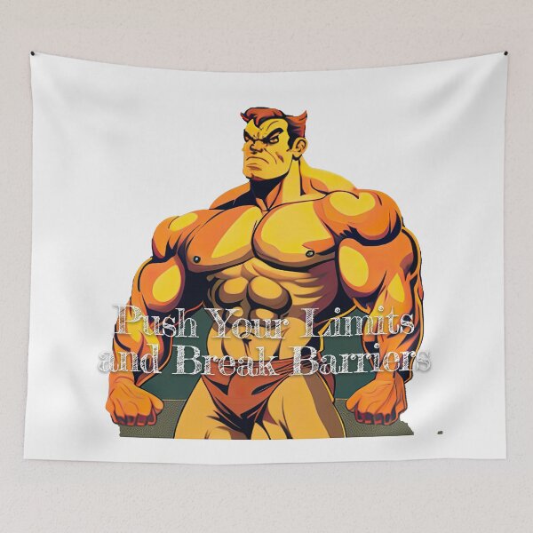 Item preview, Push Your Limits and Break BarriersDesignBodybuilding Fitness Gym Workout Exercise Merch Print Design designed and sold by tengamerx.