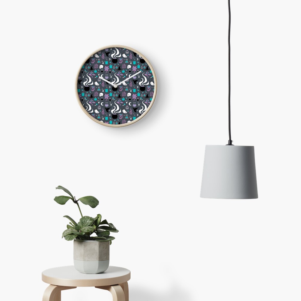 Witchy Pattern - Dark Clock