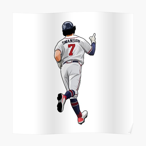  Dansby Swanson Baseball Playe74 Canvas Poster Bedroom Decor  Sports Landscape Office Room Decor Gift Unframe:20x30inch(50x75cm): Posters  & Prints