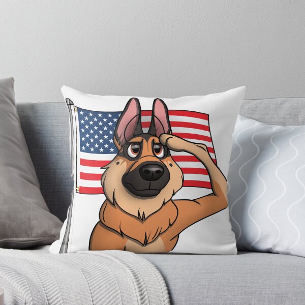 Item preview, German Shepherd Salute American Flag designed and sold by polygrafix.