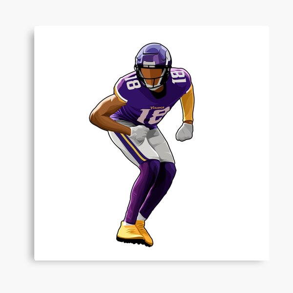 Justin Jefferson Griddy Dance Canvas Print. Painting by Amy 