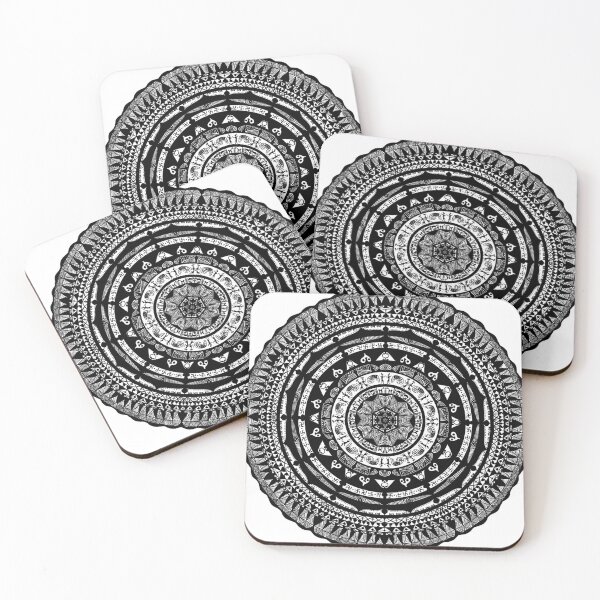 Item preview, The White & Black Warli Mandala Fusion Art designed and sold by MGMChitrakala.