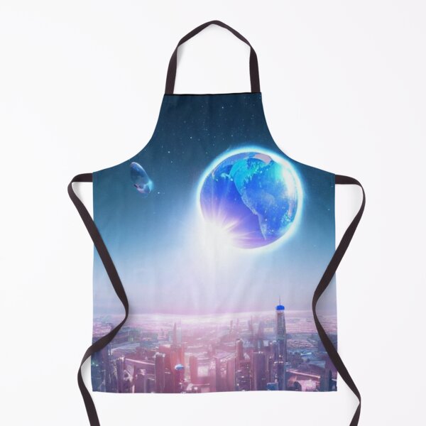 Item preview, Futuristic City Looking Up To Earth & Space designed and sold by Space-Wear.