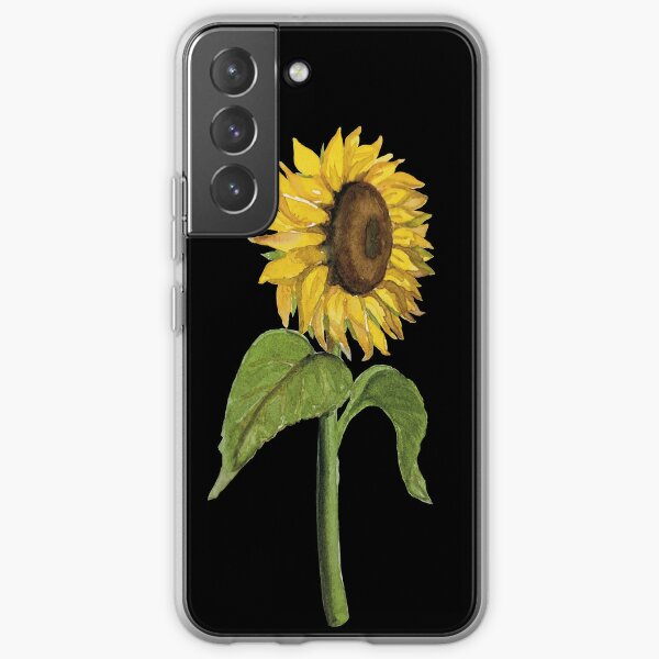 A blooming sun flower watercolor painting Samsung Galaxy Soft Case