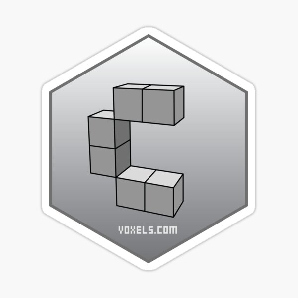 Cryptovoxels Retro Collection, C logo  Sticker