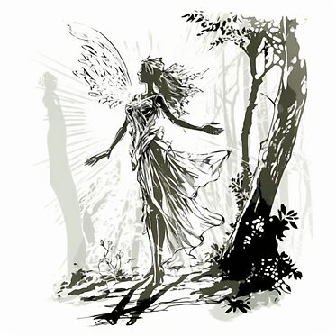 Fairy Between Woods