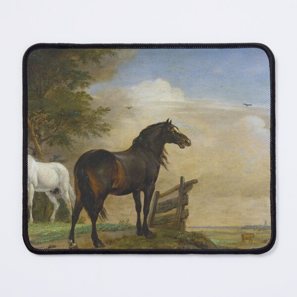 Item preview, Two Horses near a Gate in the Meadow (Paulus Potter) designed and sold by ArtHistorical.