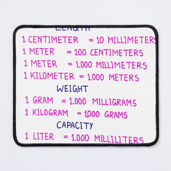 Item preview, measurement table. length weight capacity and time. Metric system chart designed and sold by KARTICK DUTTA.