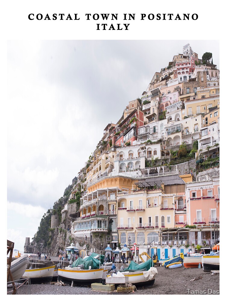 Pegatina for Sale con la obra «Ciudad costera de Positano -Costa