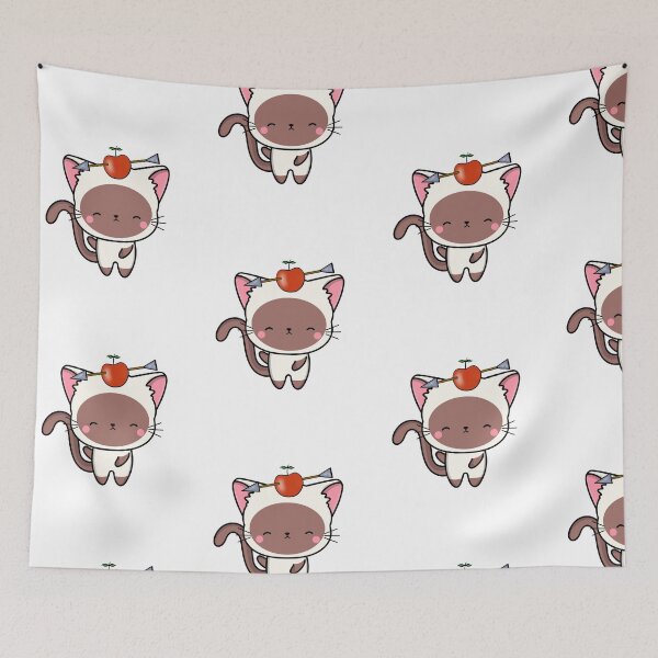 Item preview, Funny white cat has an apple with an arrow through it designed and sold by Pet Station.