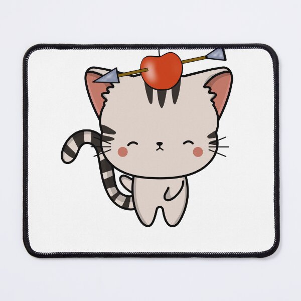 Item preview, Funny Tabby cat has an apple with an arrow through it designed and sold by Pet Station.