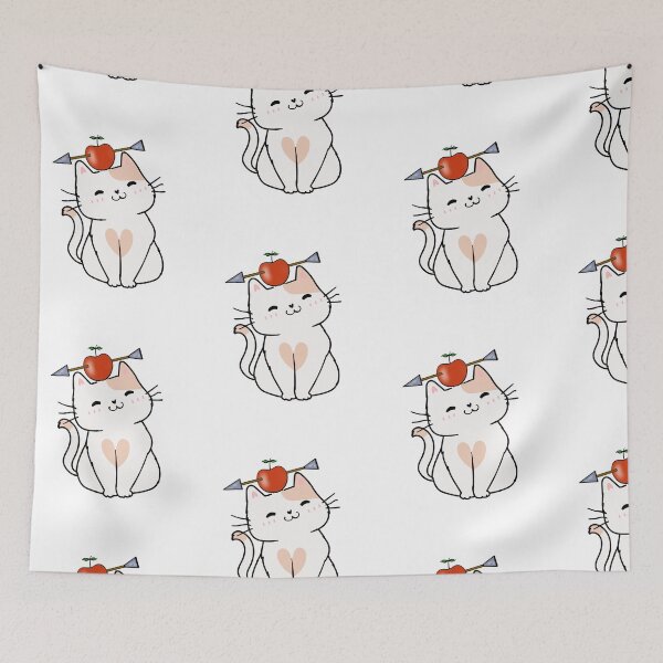 Item preview, Funny White cat has an apple with an arrow through it designed and sold by Pet Station.