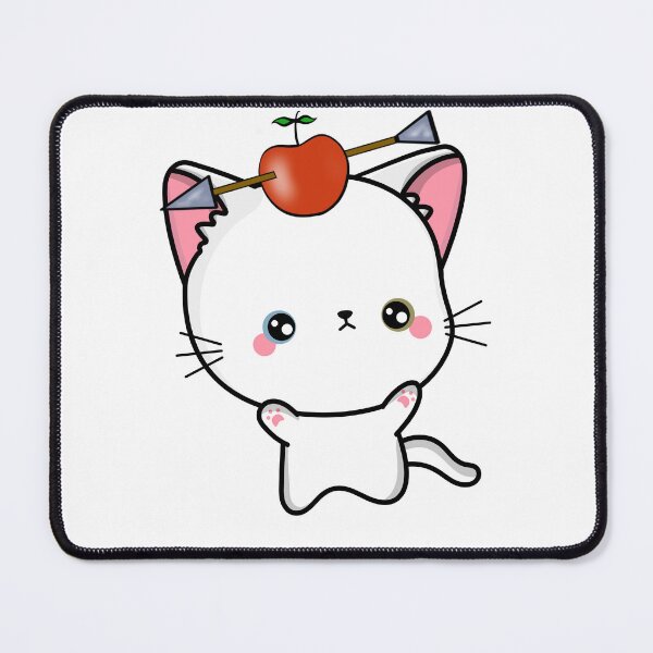 Item preview, Funny White cat has an apple with an arrow through it designed and sold by Pet Station.