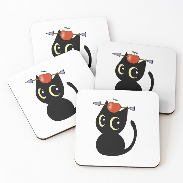 Item preview, Funny Black cat has an apple with an arrow through it designed and sold by Pet Station.