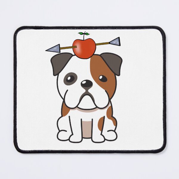Item preview, Funny Bulldog has an apple with an arrow through it designed and sold by Pet Station.