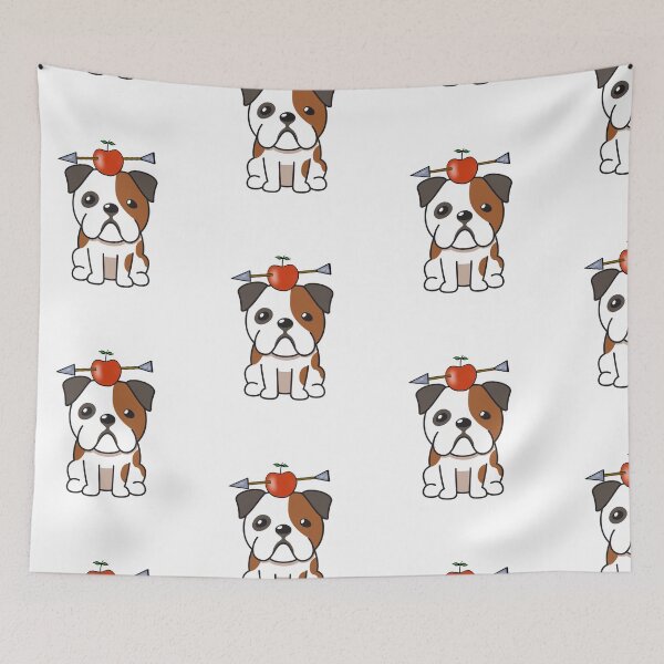 Item preview, Funny Bulldog has an apple with an arrow through it designed and sold by Pet Station.