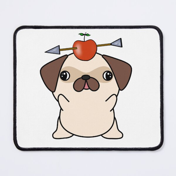Item preview, Funny Pug has an apple with an arrow through it designed and sold by Pet Station.