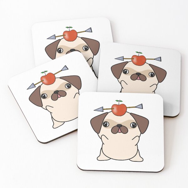 Item preview, Funny Pug has an apple with an arrow through it designed and sold by Pet Station.