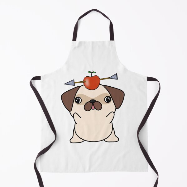Item preview, Funny Pug has an apple with an arrow through it designed and sold by Pet Station.