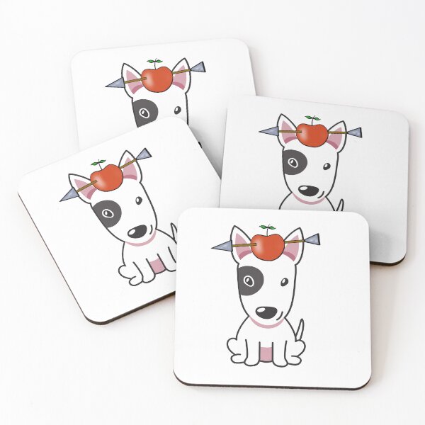 Item preview, Funny Bull Terrier has an apple with an arrow through it designed and sold by Pet Station.