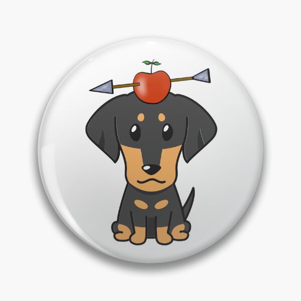 Item preview, Funny Dachshund has an apple with an arrow through it designed and sold by Pet Station.