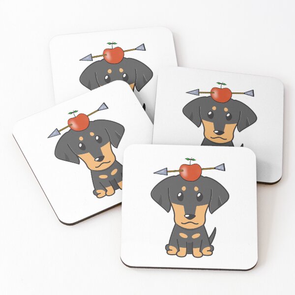Item preview, Funny Dachshund has an apple with an arrow through it designed and sold by Pet Station.