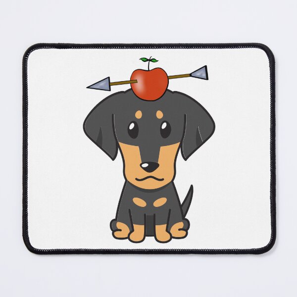 Item preview, Funny Dachshund has an apple with an arrow through it designed and sold by Pet Station.