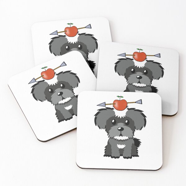 Item preview, Funny Schnauzer has an apple with an arrow through it designed and sold by Pet Station.