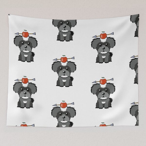 Item preview, Funny Schnauzer has an apple with an arrow through it designed and sold by Pet Station.