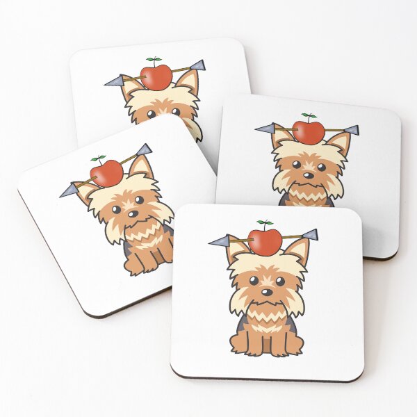 Item preview, Funny Yorkshire Terrier has an apple with an arrow through it designed and sold by Pet Station.