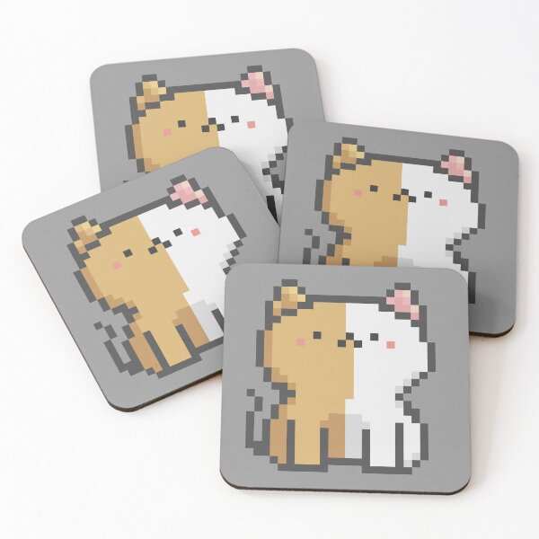 Item preview, Pixel Quiet Two Face Ginger White Cat 40 designed and sold by sosorimaru.