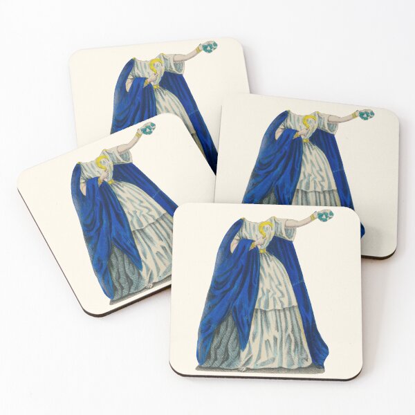 Item preview, White Dress with Blue Cape designed and sold by Archaicarts.