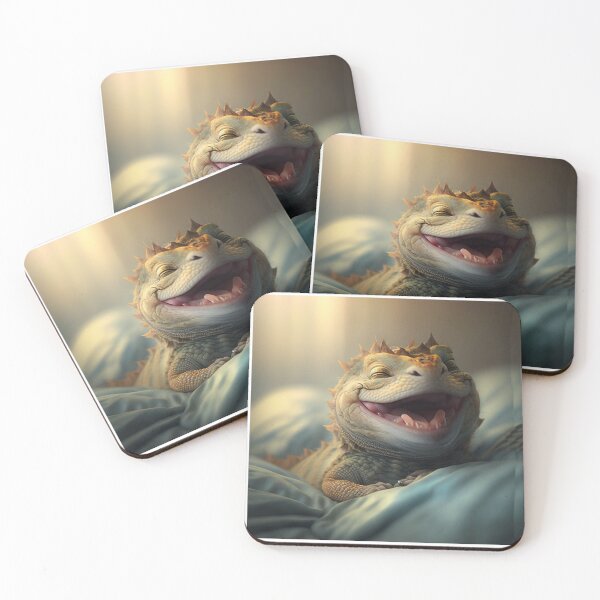 Item preview, Happy Bearded Dragon Laying Around designed and sold by TinderboxWP.