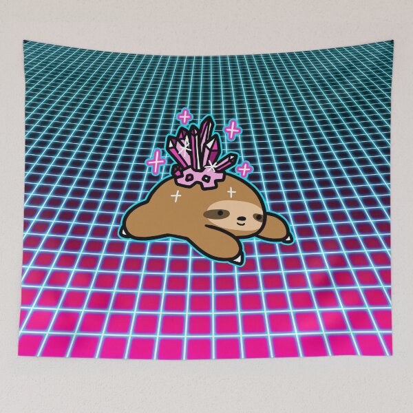 Item preview, Vaporwave Rosequartz Sloth designed and sold by SaradaBoru.