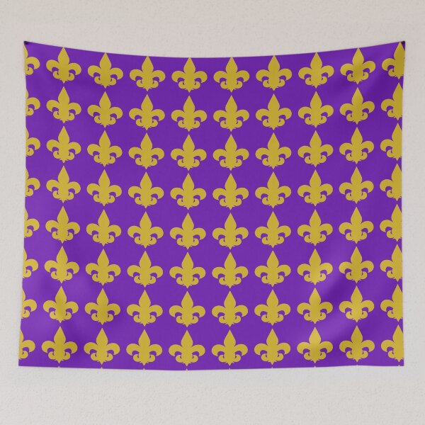 Item preview, Purple & Gold Fleur de Lis Pattern designed and sold by StudioBlack.