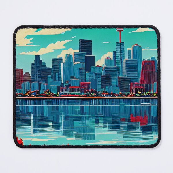 Item preview, Cityscape with mountain backdrops designed and sold by Imagyn8.