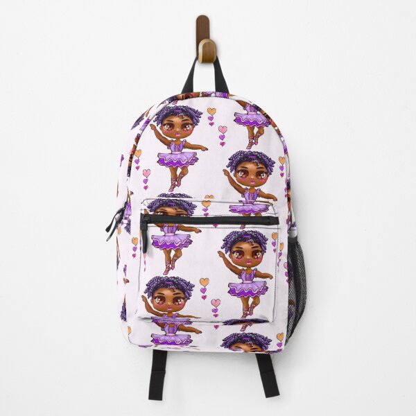 Item preview, Chibi African American, Black ballerina girl with corn rows ballet dancing 2! beautiful  black girl with Afro hair and dark brown skin wearing a pink tutu. Love Ballet designed and sold by Artonmytee.