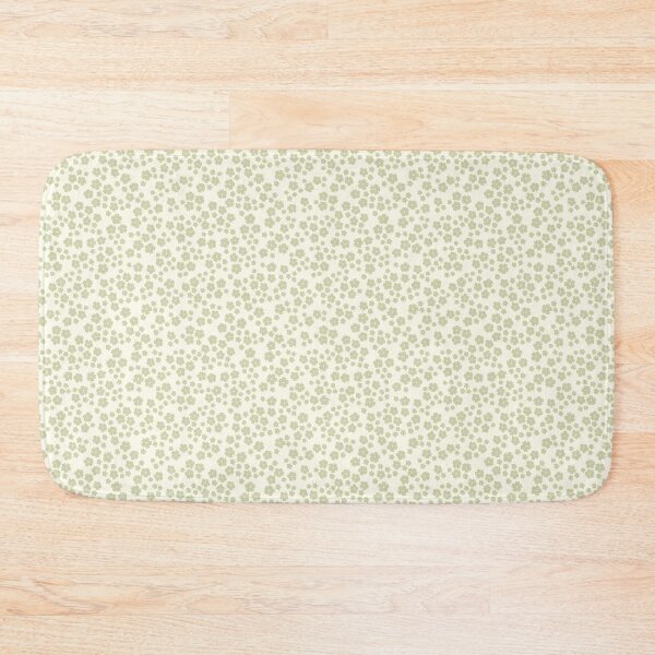 Item preview, MINI MICRO DITSY DAISY PRAIRIE VINTAGE RETRO FLORALS AND FLOWERS PASTEL SAGE GREEN CREAM designed and sold by blomastudios.