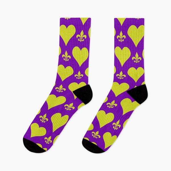 Item preview, Purple and Gold Hearts And Fleur de Lis Pattern designed and sold by StudioBlack.