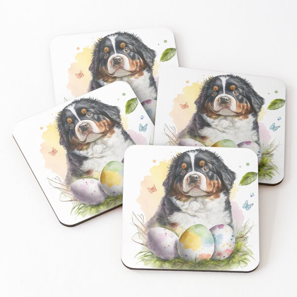 Item preview, Bernese Mountain Dog Guarding Easter Eggs T-Shirt designed and sold by MonkeyMental.