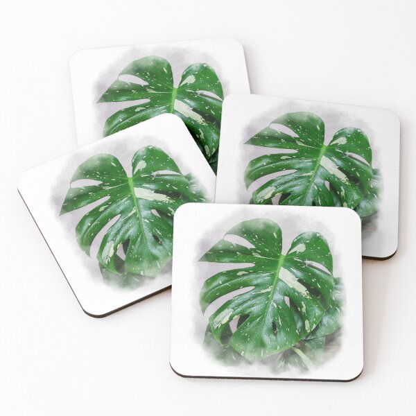 Item preview, Unique and organic watercolour of a Monstera Thai constellation designed and sold by AvonPerception.