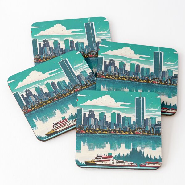 Item preview, Iconic landmarks dotting skyline canvas designed and sold by Imagyn8.