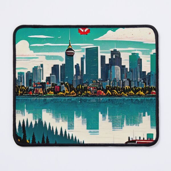 Item preview, Iconic landmarks dotting skyline canvas designed and sold by Imagyn8.