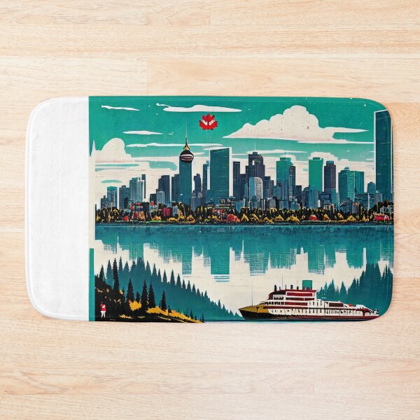 Item preview, Iconic landmarks dotting skyline canvas designed and sold by Imagyn8.